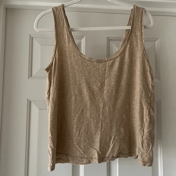 J. CREW Camel Cropped Tank Top - MEDIUM - Picture 1 of 3